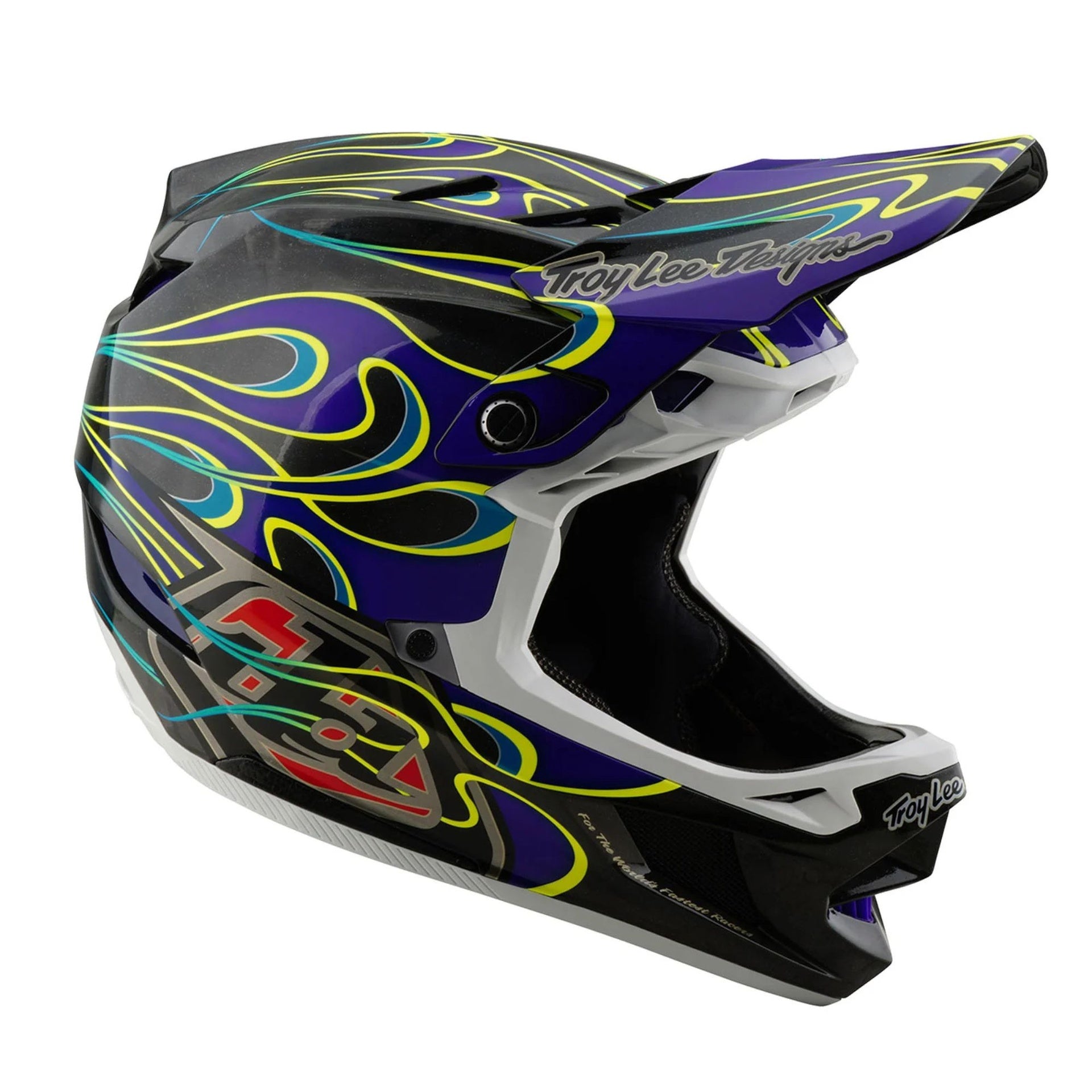Casco Troy Lee Designs D4 de Carbón Torched Black / Purple